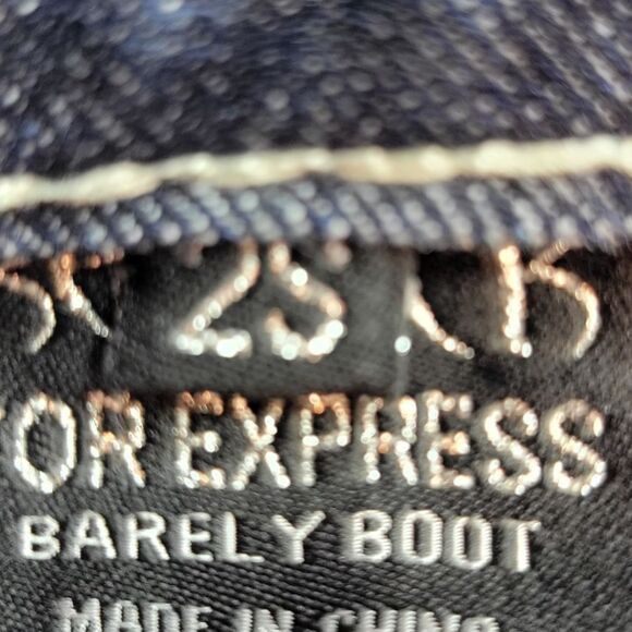 ReRock For Express Womens Jeans Size 2S Barely Boot Cut Embroidered 28x30 - Picture 9 of 10